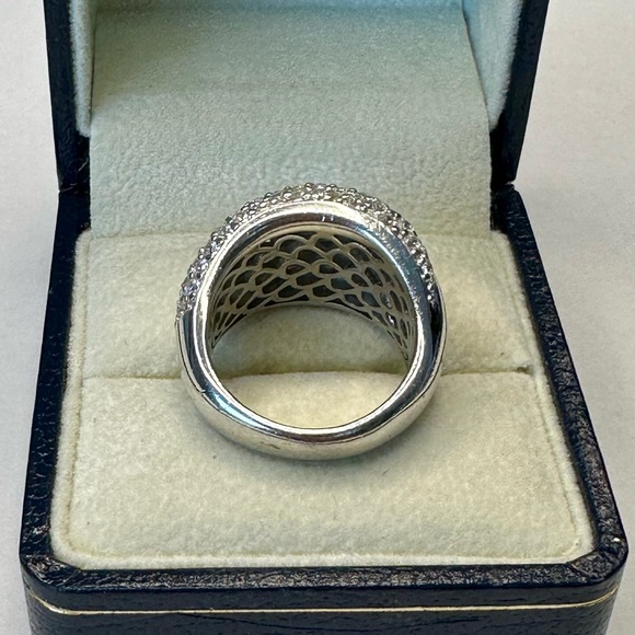 Vintage Sterling Silver White Sapphire Ring Size 7 - Picture 7 of 7